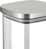 Relaxdays Barattoli con Coperchio Set da 3 Barattoli Quadrati da 600 ml Contenitori in Vetro a Tenuta stagna Scatole per Alimenti Trasparente/Argento Naty Shop