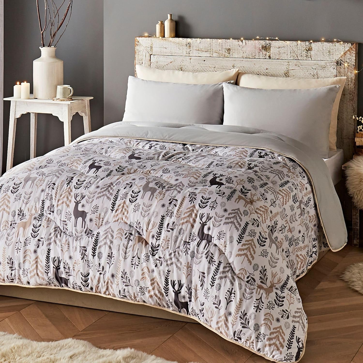 Night Lark accogliente coperta in pile Sherpa, classico tartan rosso, 9 Tog, lussuosa, soffice, spessa e reversibile, perfetta per divano, letto, divano. Anallergico, lavabile in lavatrice, Misura: Letti e Piumini Night Lark Winter Scandi King Size