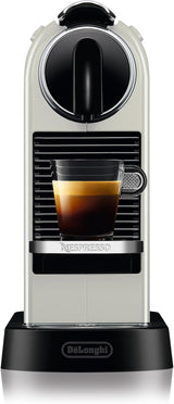 Macchina per caffè espresso a capsule Nespresso EN167.W Citiz, pompa ad alta pressione e controllo della temperatura ideale, senza Aeroccino (montatore per il latte), funzione di risparmio energetico, 1260 W, bianco crema, 37,4 x 11,9 x 25,5 cm