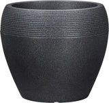 Scheurich Lineo, fioriera in plastica, granito nero, diametro 30 cm, altezza 24,1 cm, volume 11 l.