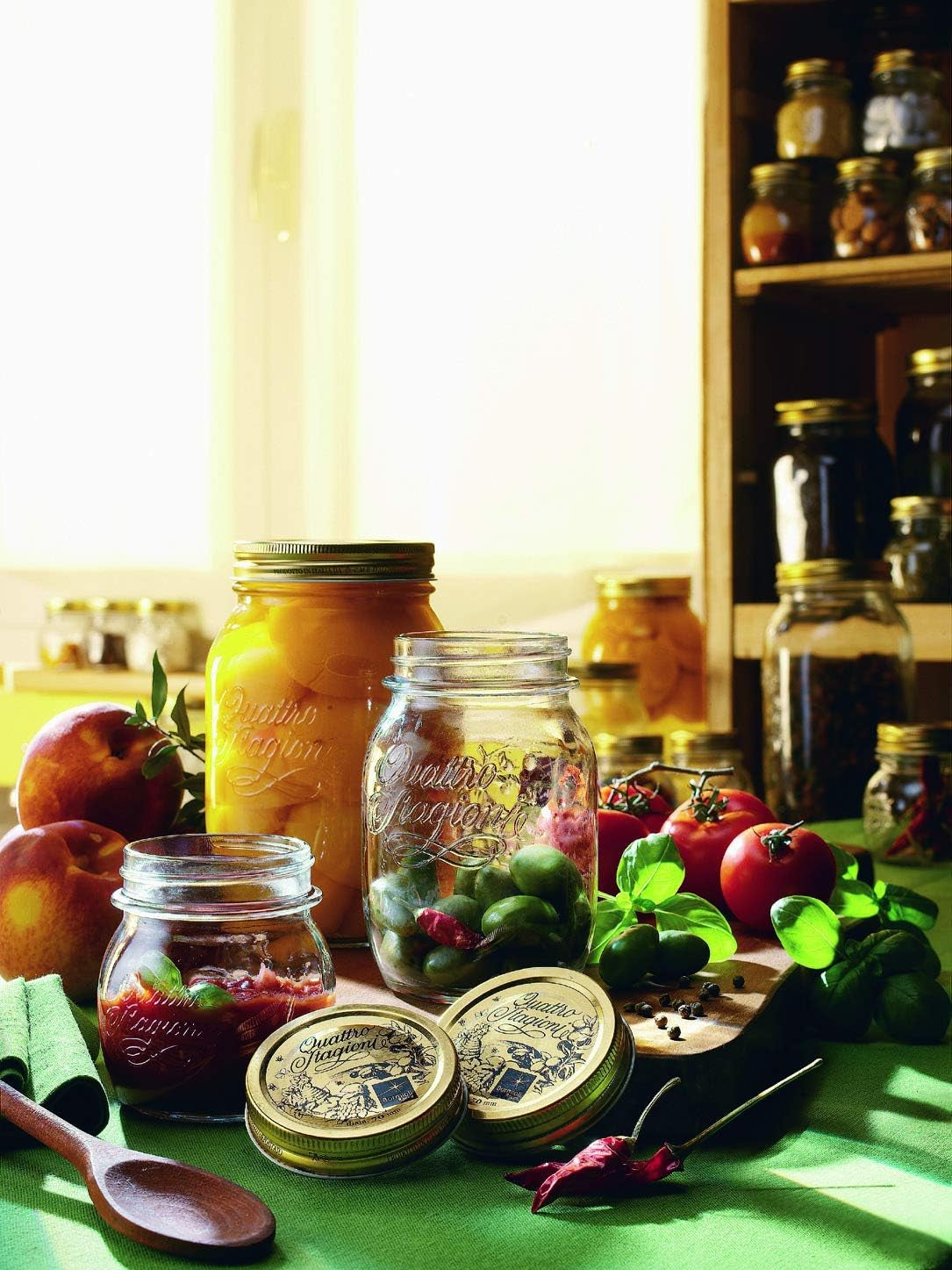 Bormioli QUATTRO STAGIONI barattolo conservazione 1 litro (confezione da 2) Scatole conservazione alimenti Naty Shop