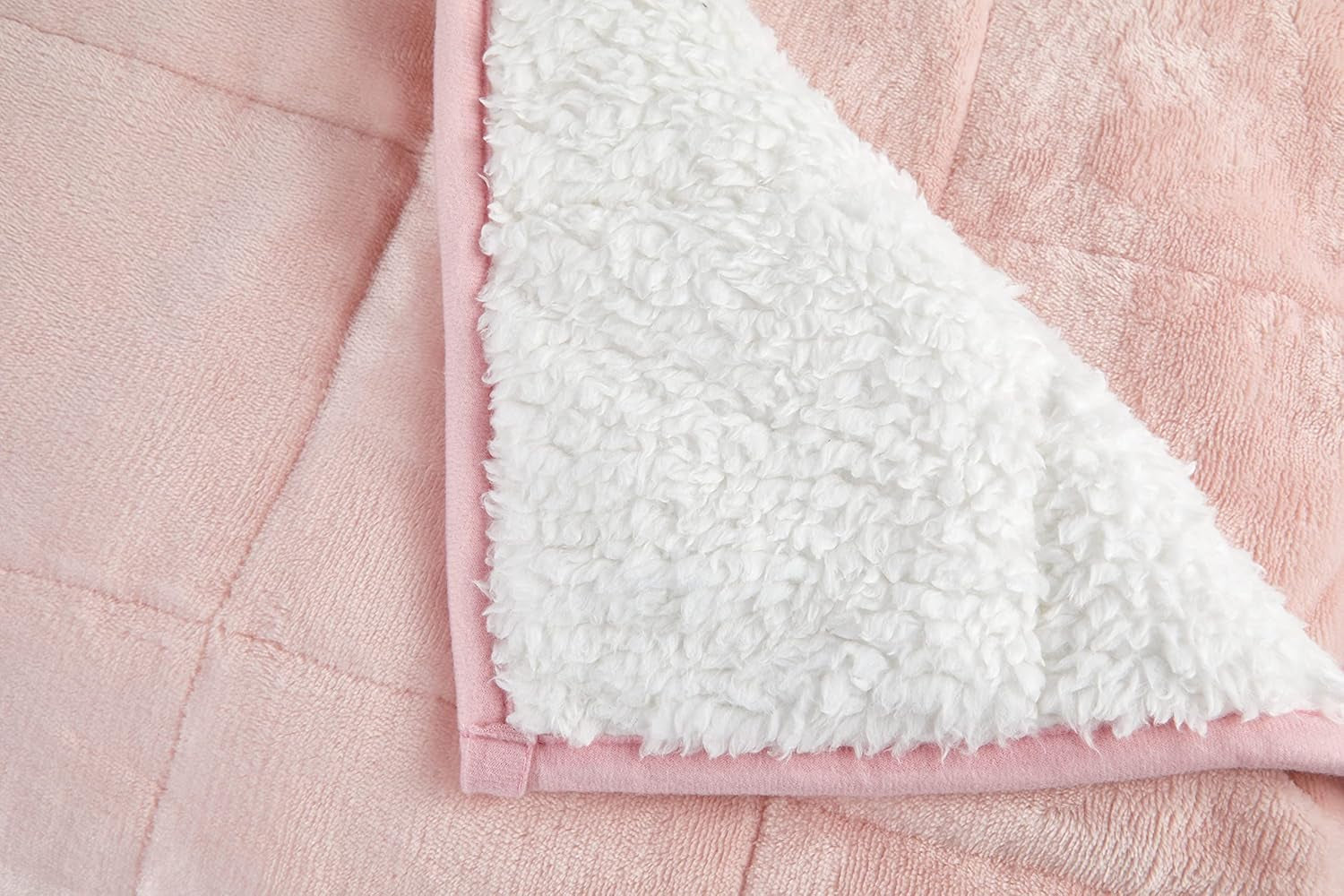 Coperta Sherpa ponderata Emma Barclay, 127 x 152 cm, rosa cipria Emma Barclay Letti e coperte