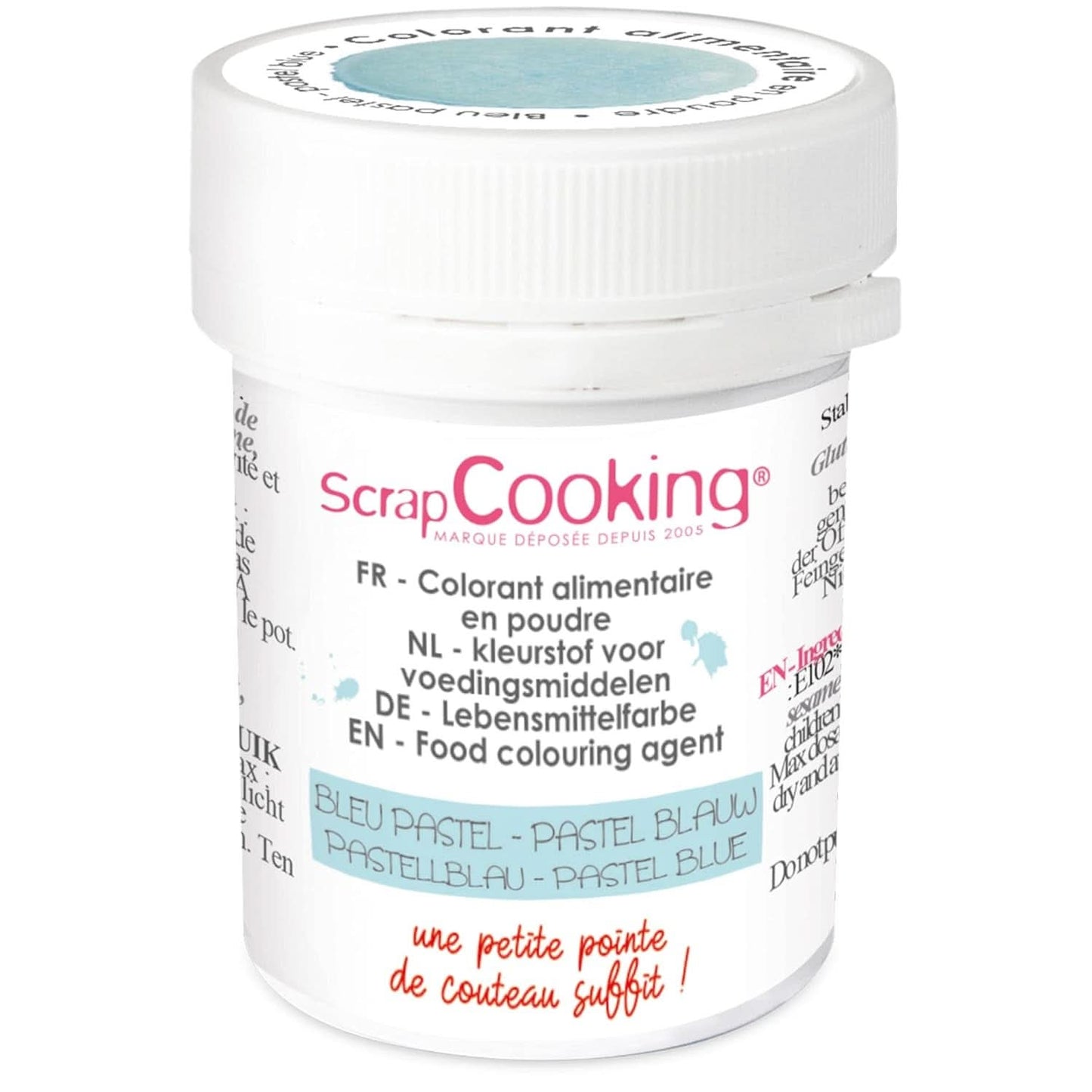 Scrapcooking, colorante alimentare in polvere, blu pastello, 5 grammi Naty Shop