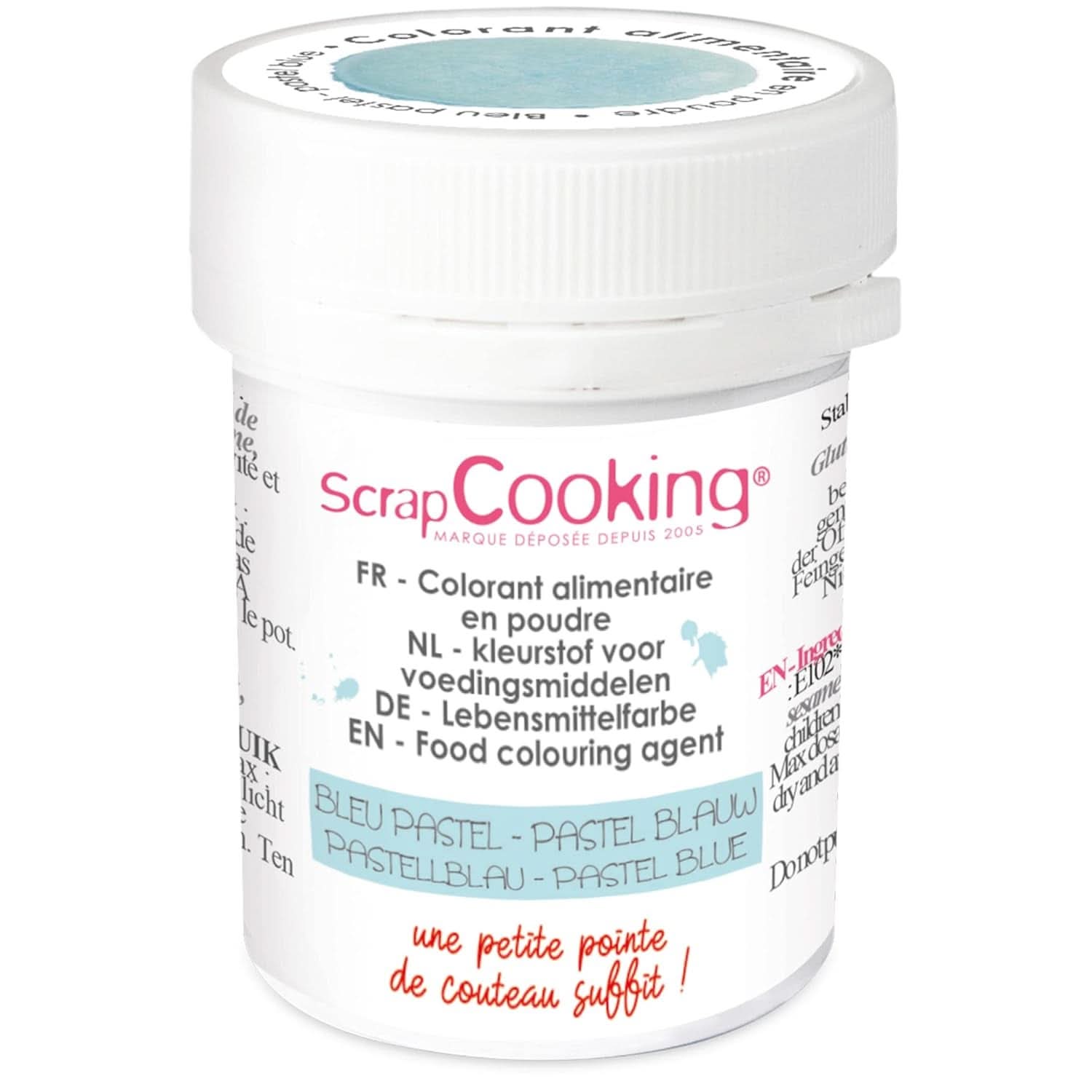 Scrapcooking, colorante alimentare in polvere, blu pastello, 5 grammi Naty Shop
