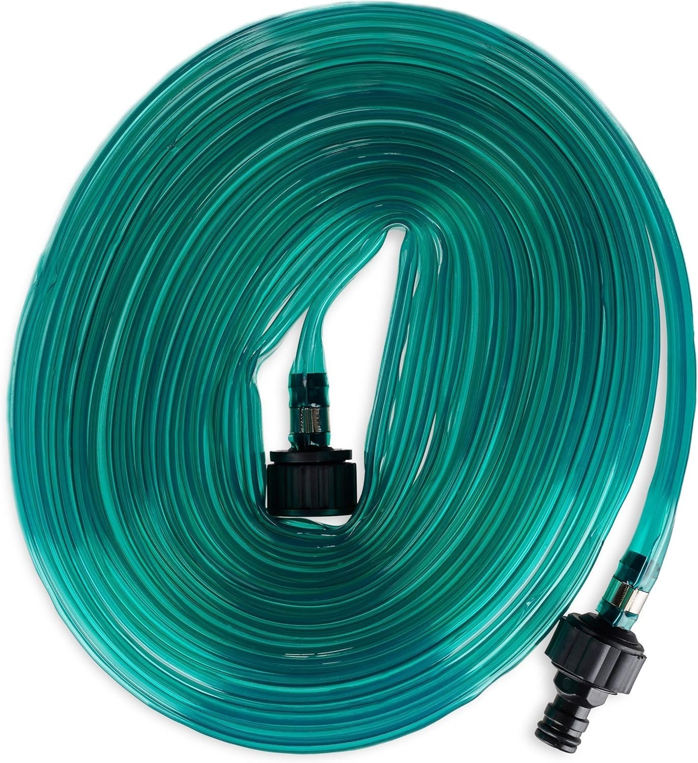 Relaxdays Tubo Irrigazione Tubo da Giardino Piatto con Fori Pronto per Il Collegamento 8 Metri Verde 1 Pezzo in Plastica