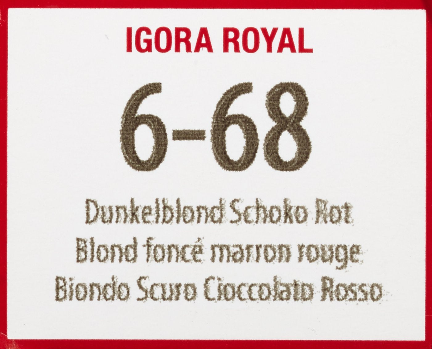 Schwarzkopf IGORA Royal Premium Hair Color 6-68 biondo scuro rosso cioccolato, 1 confezione (1 x 60 g) Tinture per capelli Naty Shop