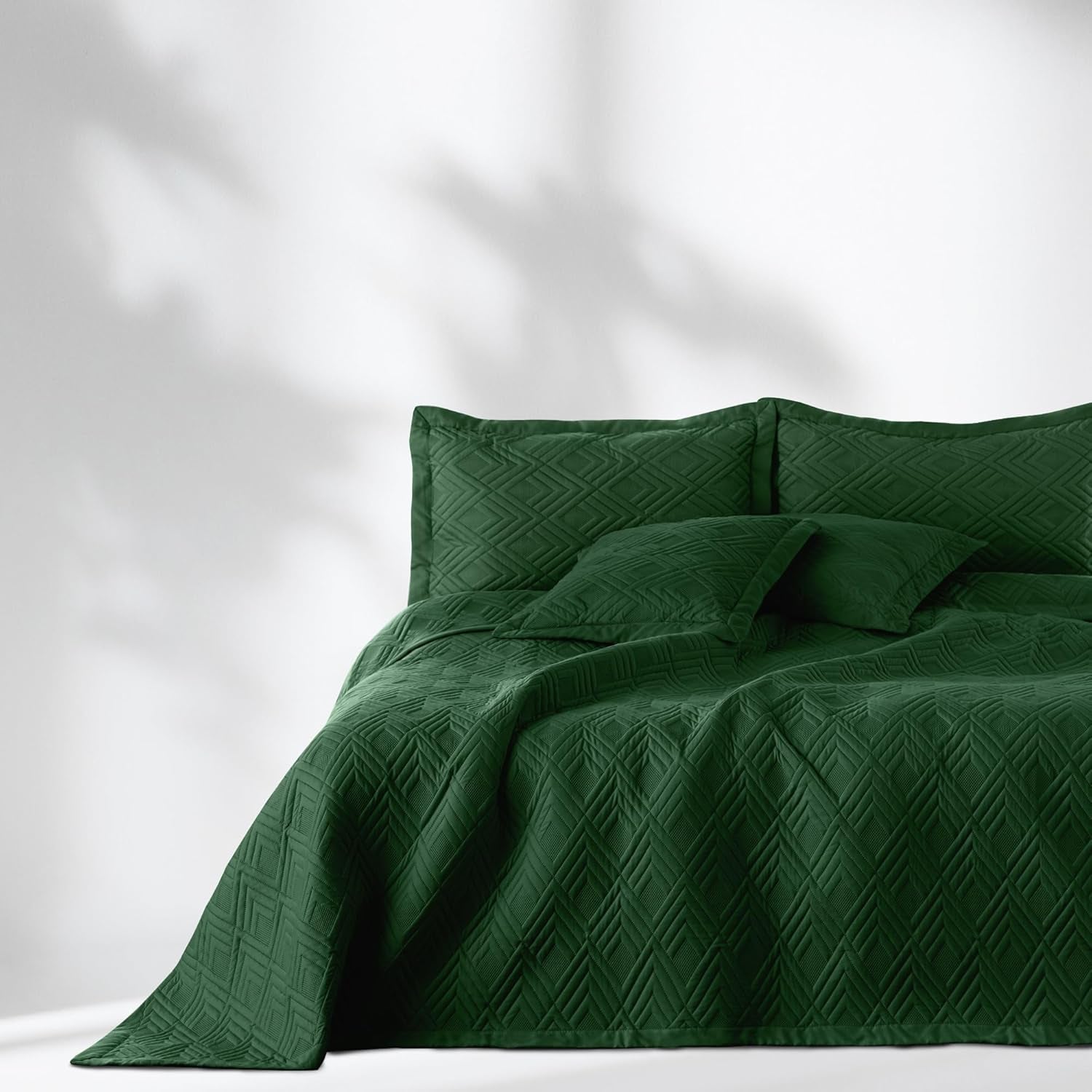 Ameliahome Copriletto 170X210 Cm Copriletto Double Face Trapuntatura Ad Ultrasuoni Poliestere Ophelia Verde Scuro Letti e Coperte Besuche den AmeliaHome-Store