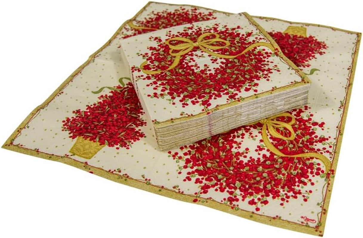 8070C Tovaglioli di carta a tre veli, 20 pezzi, 25 x 25 cm, Pepperberry