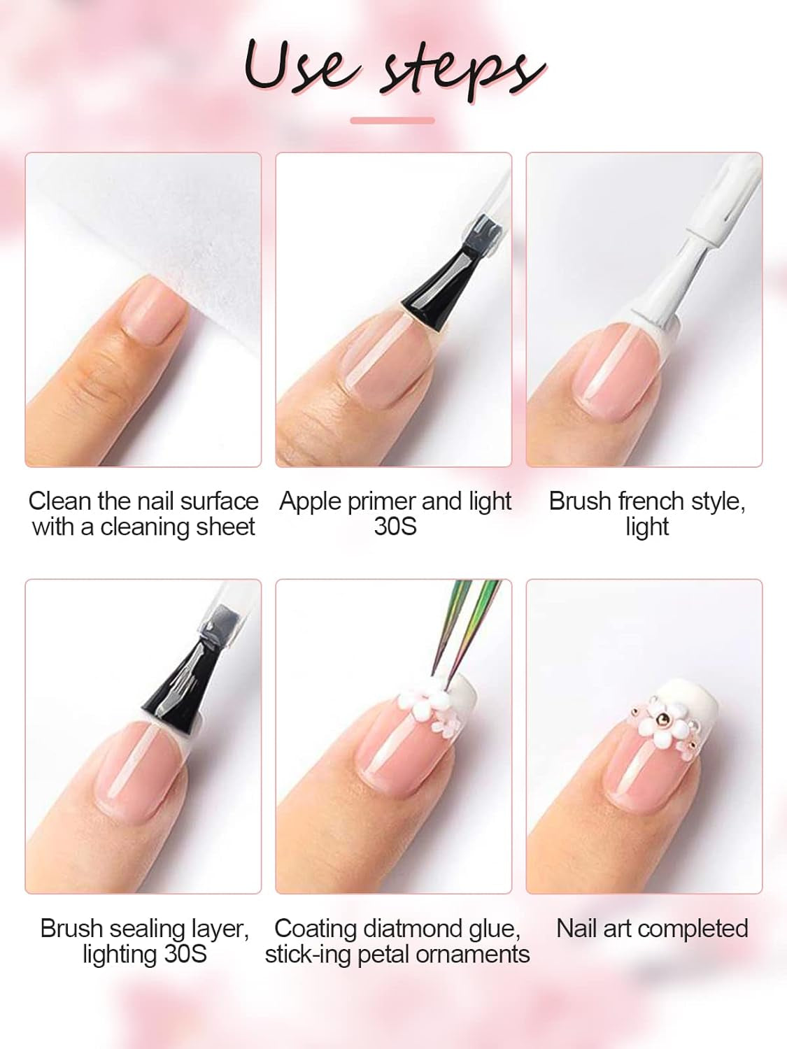 Kalolary Ciondoli per Nail Art Fiori, Fiori in Acrilico 3D per Unghie Cinque Petali Ornamenti Floreali Gemme per Unghie Strass Perline in Metallo Misto per Creazione di Gioielli Fai da Te Nail Art Design (2 Scatole)