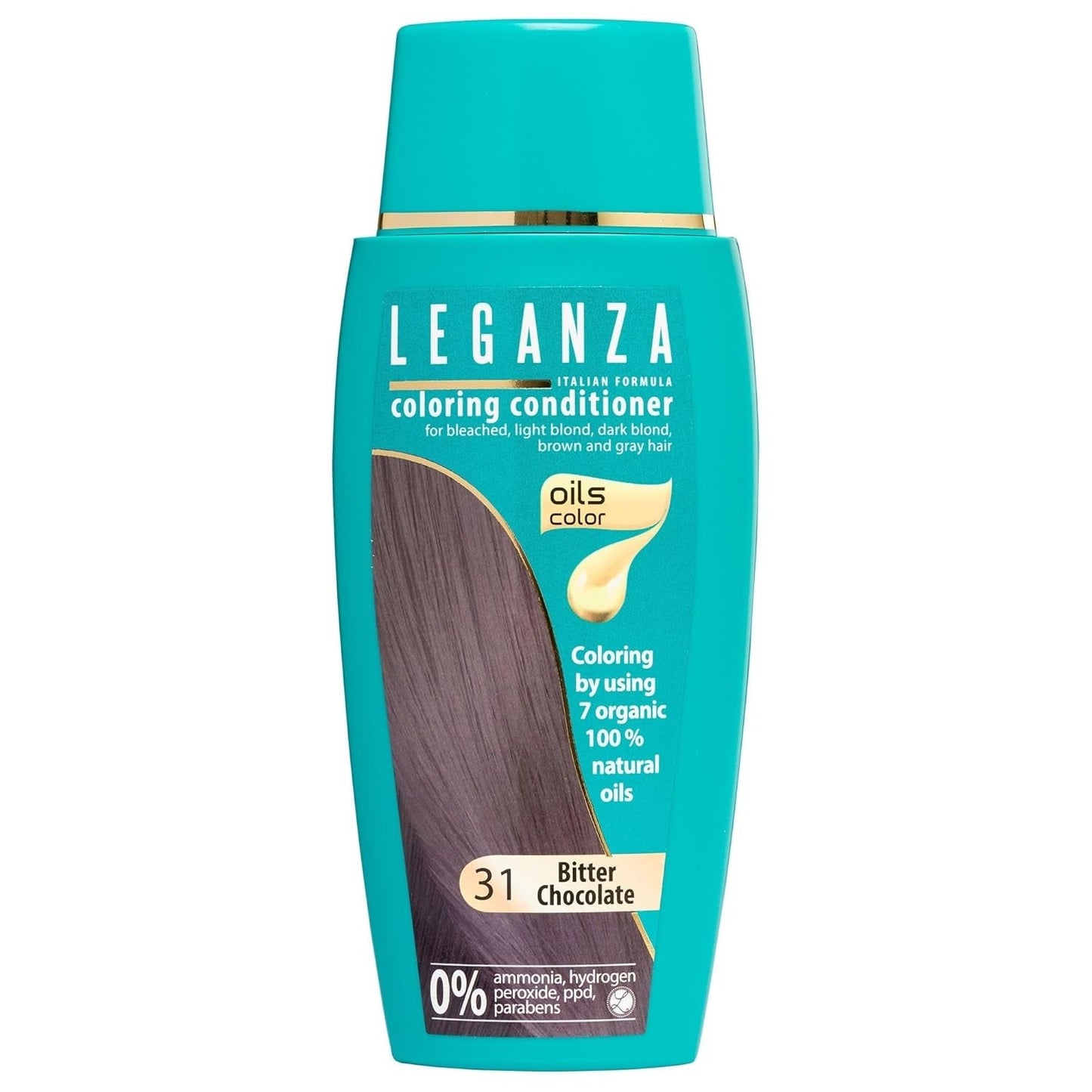 Leganza Balsamo Naturale Tintura Per Capelli Colore 71 Café Latte | Tintura per capelli senza ammoniaca | Arricchito con 7 oli naturali | Tintura per capelli 150 ml Naty Shop 31 Cioccolato amaro