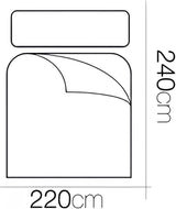 FORNOR 14838 Trapunta fibra riciclata 220 X 24 Cm Trapunte e Trapunte Naty Shop