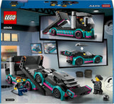 LEGO City Bisarca con auto da corsa, camion giocattolo con rampa di carico regolabile e auto da corsa, set da costruzione con 2 minifigure, pilota da corsa e camionista, per bambini dai 6 anni 60406 Set da costruzione Besuche den LEGO-Store