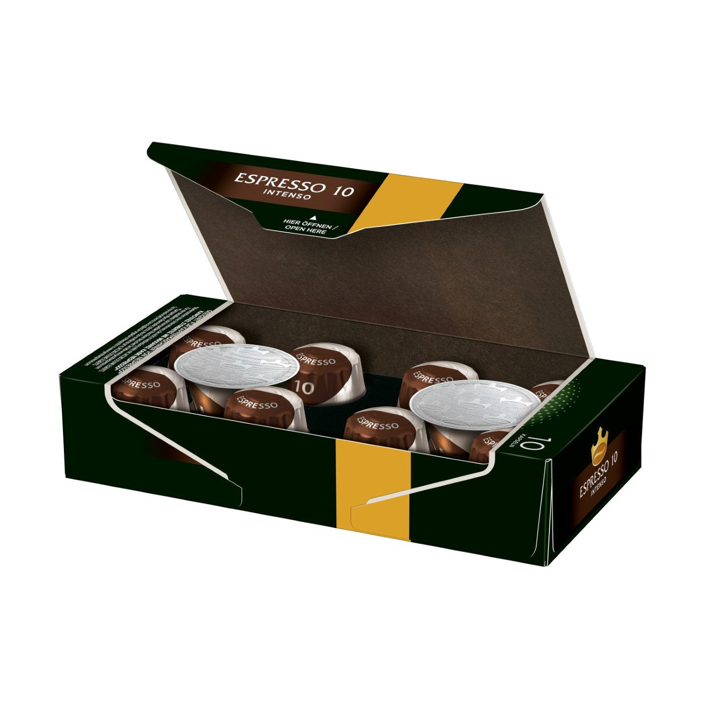 Kaffeekapseln Lungo Intenso, Intensità 8 von 12, 200 Capsule compatibili Nespresso®*, 10 x 20 Getränke & Kapseln Espresso Intenso, Intensità 10.100 Kaffeekapseln compatibili Nespresso®*, 10x10