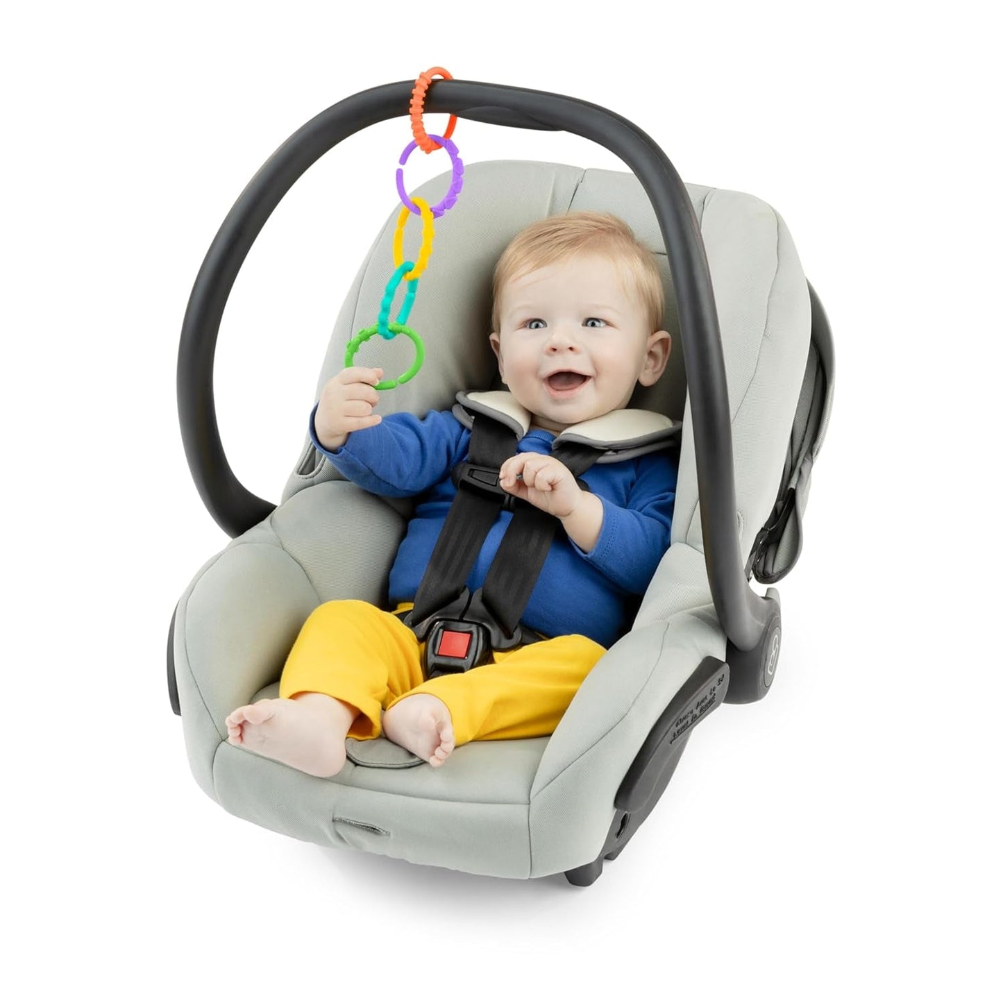 Bright Starts, Oball, Maglie di Collegamento per Catena per Passeggino, Molte Maglie, Pieghevole, Facile da Fissare, Facile da Pulire, Perfetto per i Viaggi Bebe Toys Naty Shop