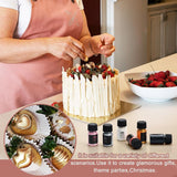 Glitter commestibili liquidi - 6 colori metallici, polvere glitter commestibile liquida per decorare torte, dolci, macaron - colorante alimentare metallizzato, colori glitter per biscotti, fondente, torte, muffin
