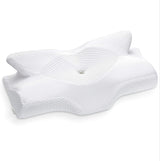 Elviros Copricuscino Traspirante Cuscino 64 X 12,5/10,5 X 38 cm Grigio (Solo Fronte Cuscino) Cuscini Ortopedici Cervicali Naty Shop Bianco