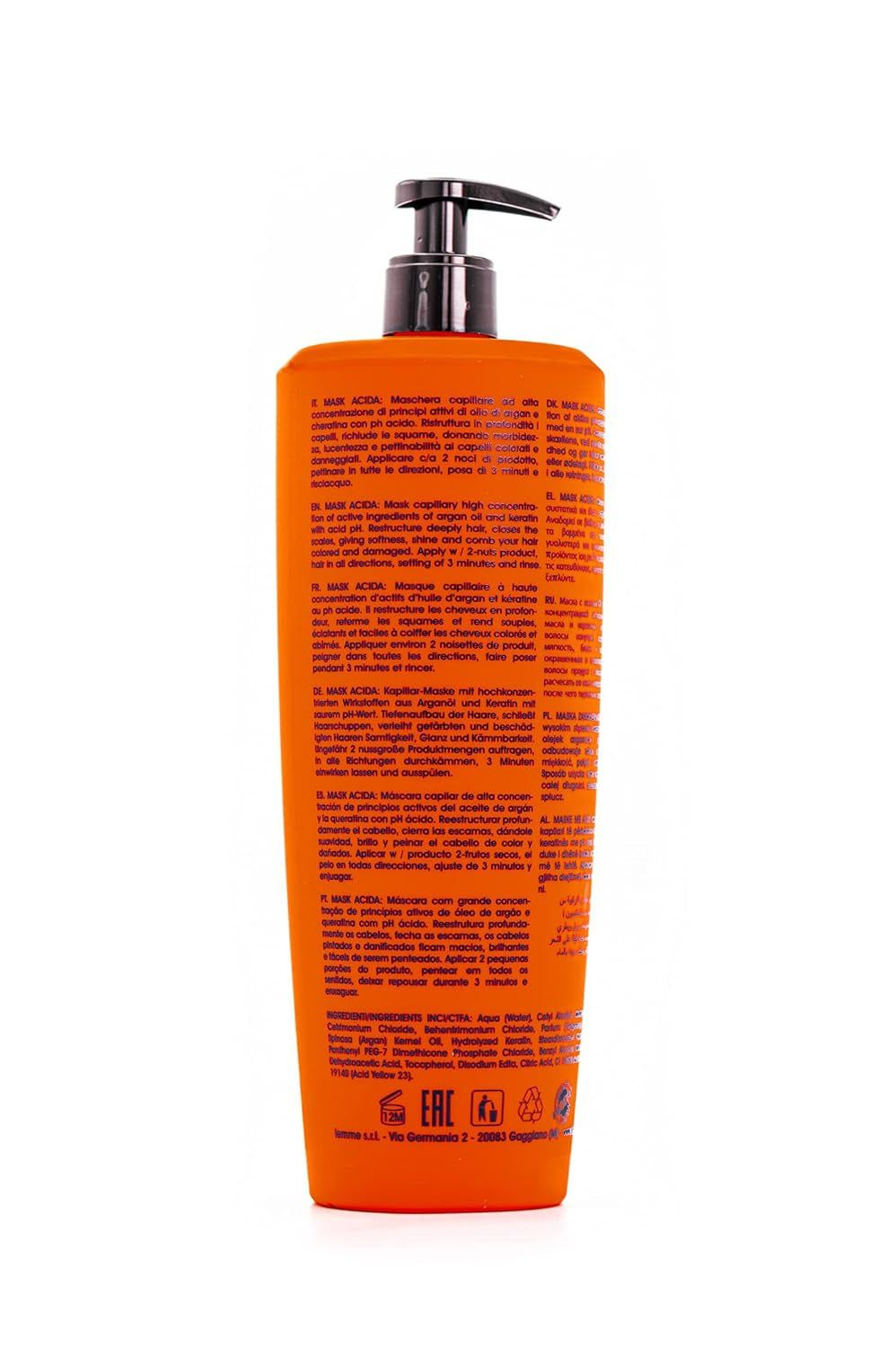 After Color Mask - cura intensiva per capelli colorati, 1000 ml, protegge e si prende cura dei capelli colorati, dona lucentezza, idratazione e morbidezza, maschera per capelli Naty Shop, senza siliconi, vegana, qualità da parrucchiere