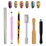 14 pezzi Nail Art Werkzeug Magnetstift DIY Magic 3D Magnet Stick Set Verwendung con Cat Eye Gel Pulver o der Nagelack - Magnetic Stift Katze Eye Pen per un ideale effetto magico Katzenaugen