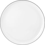 Servizio tavola Seltmann Weiden 001.737148 Lido - 6 Piatti Piani + 6 Sottopiatti - 12 Pezzi - Black Line