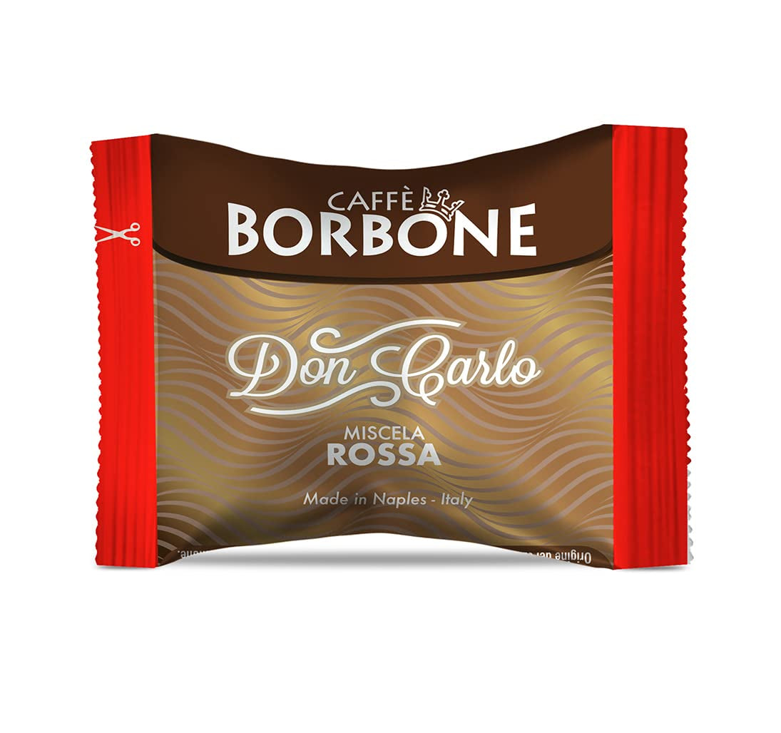 Caffè Borbone Kaffee Kapseln Don Carlo, Blue Mischung - 100 pezzi & Kaffee Kapseln Don Carlo, Rote Mischung - 100 pezzi - Compatibile con Kaffeemaschinen der Marke Lavazza®* A Modo Mio®*