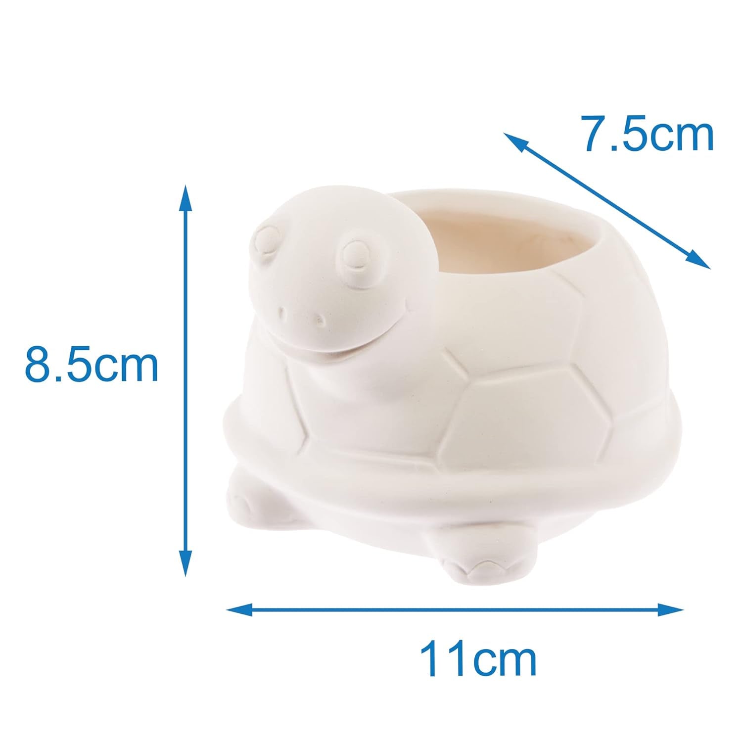 Baker Ross FX594 Fioriere in ceramica tartaruga - Confezione da 2, dipingi la tua fioriera