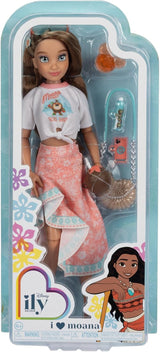 Bambola Vaiana con accessori, 29 cm, 13 punti di articolazione, licenza ufficiale Jakks Pacific. Completo di accessori combinabili e uno scintillante anello di Topolino!