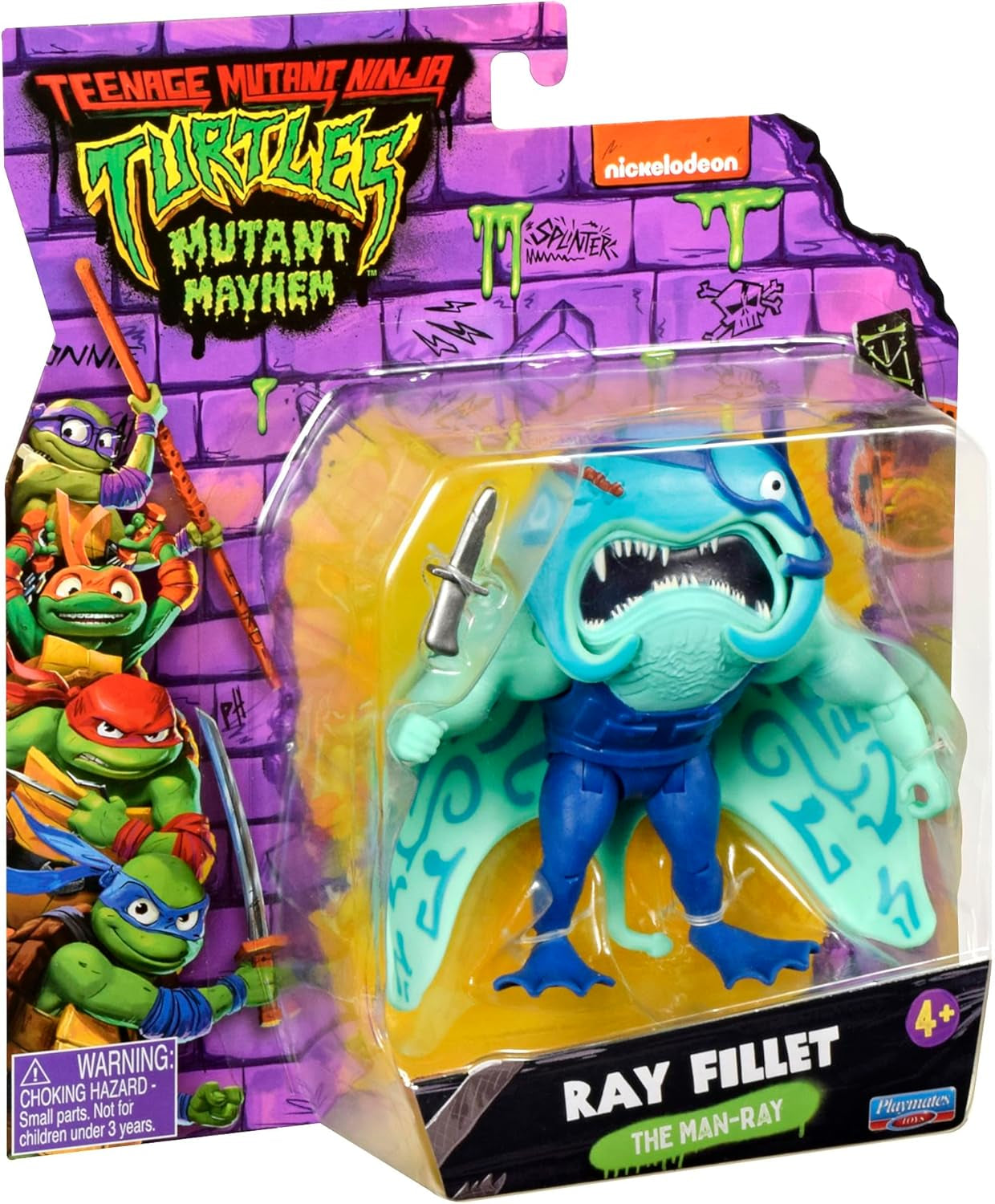 Tartarughe NINJA TEENAGE MUTANT - Figura base Ray Fillet Action figures Naty Shop