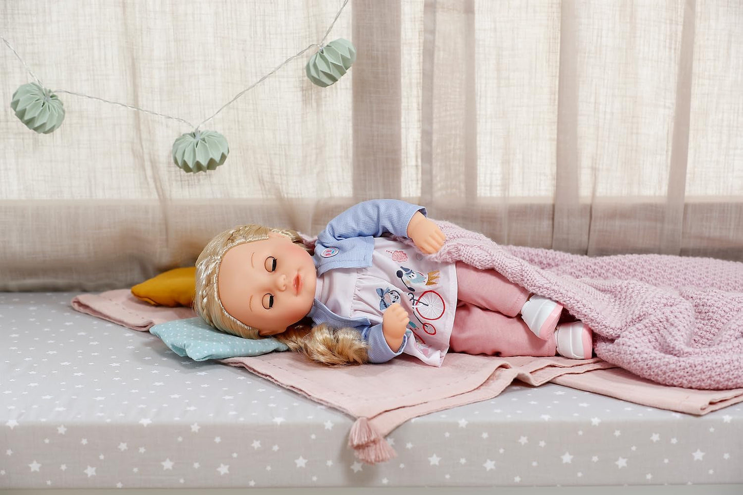 BABY nata Sophia Rose - bambola morbida da 36 cm - Bambola con capelli biondi di alta qualità e occhi assonnati - Adatta a bambini da 1 anno