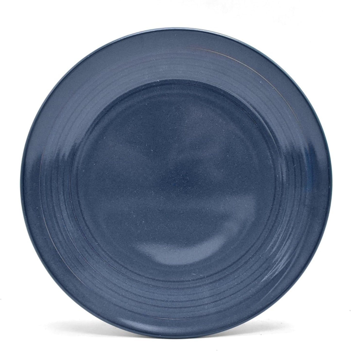 ECHTWERK "Alicia" Set di stoviglie combinate vintage da 16 pezzi Design moderno per 4 persone Elegante set di stoviglie in gres blu scuro con 4 piatti 4 piatti laterali 4 ciotole 4 tazze da tè