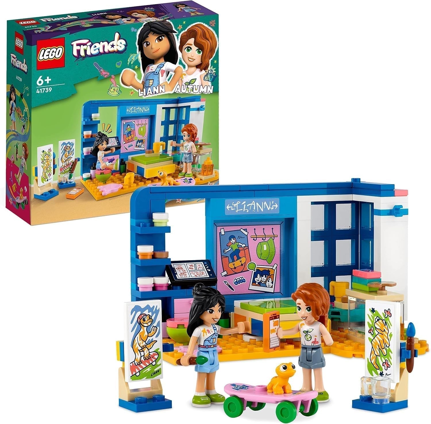 LEGO Friends 41739 La stanza di Liann, mini giocattolo a tema artistico, piccolo regalo da collezione con mini bambole di Liann, autunno e animale domestico Set di costruzione della serie 2023 Acquista dal negozio LEGO Single