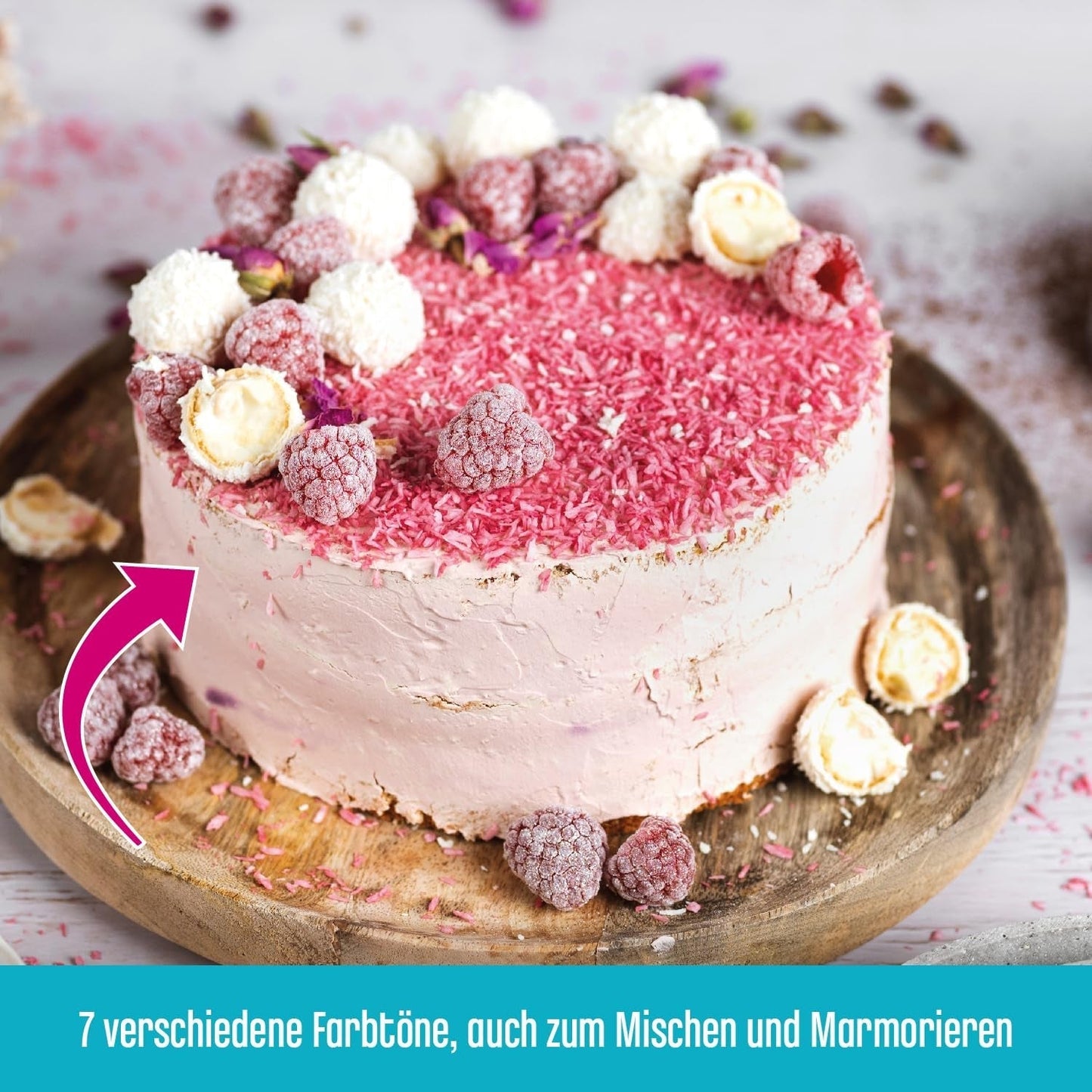 DECOCINO pasta colorante rosa - 20 g - Colorante alimentare, ideale per colorare torte, fondenti e creme - Privo di azoacidi grassi e glutine
