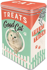 Nostalgic-Art Scatola dal sapore retrò 1,3 L Good Cat Treats - idea regalo per proprietari di gatti in design vintage Scatole per alimenti Naty Shop Titolo predefinito