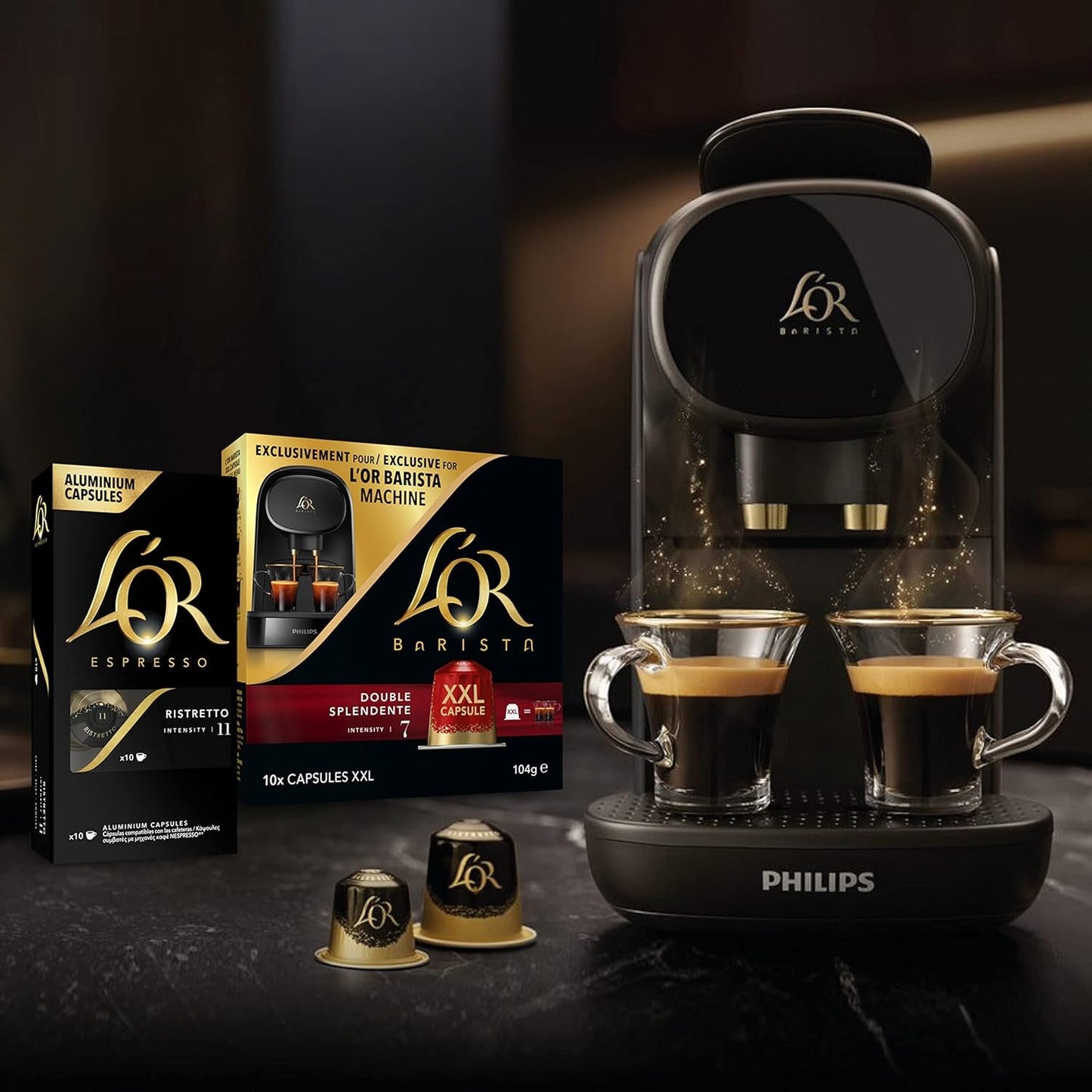 L'OR Espresso Koffiecups Lungo Profondo (200 capsule Lungo Koffie, Gesicht voor Nespresso* Koffiemachines, Intensity 08/12, 100% Arabica Koffie, UTZ Gecertificeerd), 10 x 20 tazze