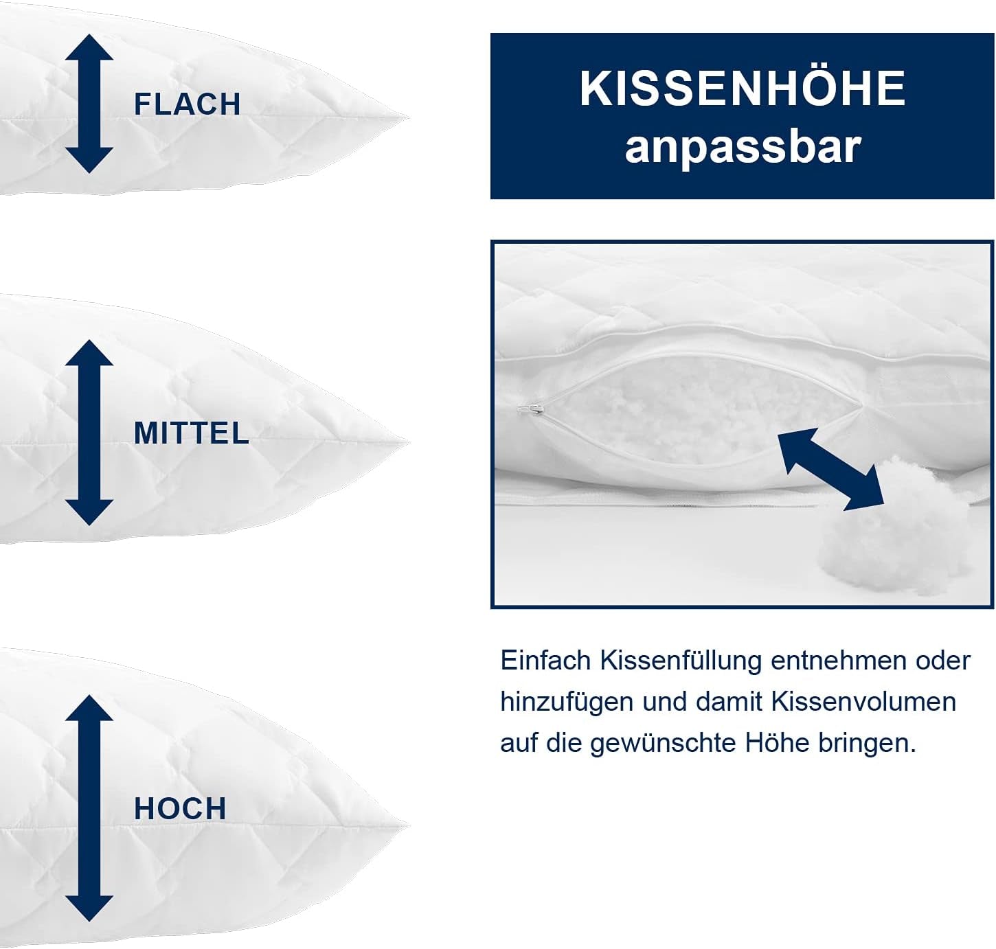 Cuscino Irisette Noblesse - Made in Germany - Cuscino sfoderabile in puro cotone, 80 X 80 cm, cuscini standard Naty Shop certificato Oeko-Tex