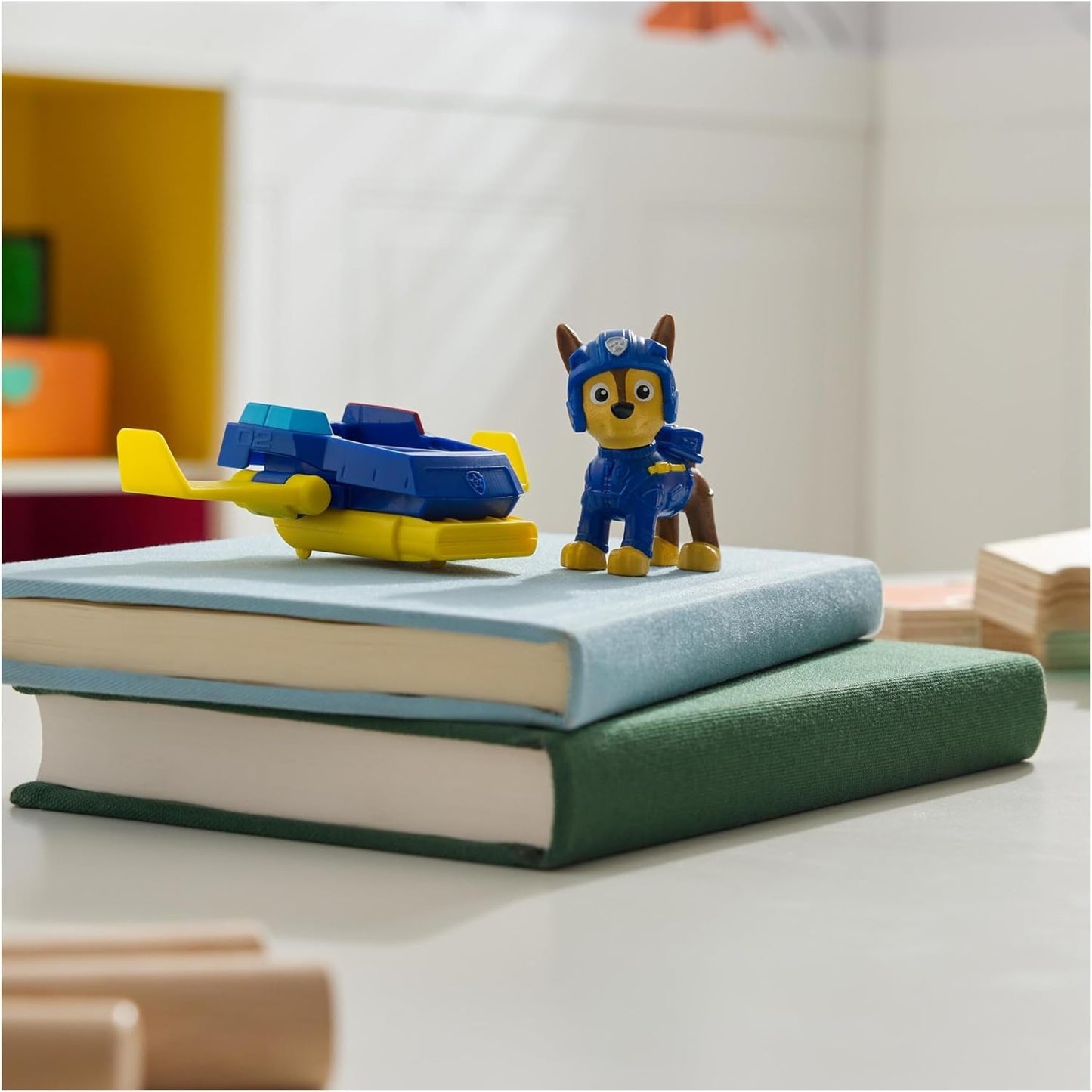 PAW PATROL Chase Action Pup Mini Rescue Airplane Playset con Ali Pieghevoli Giocattolo per Bambini 3 Anni Action Figure Naty Shop