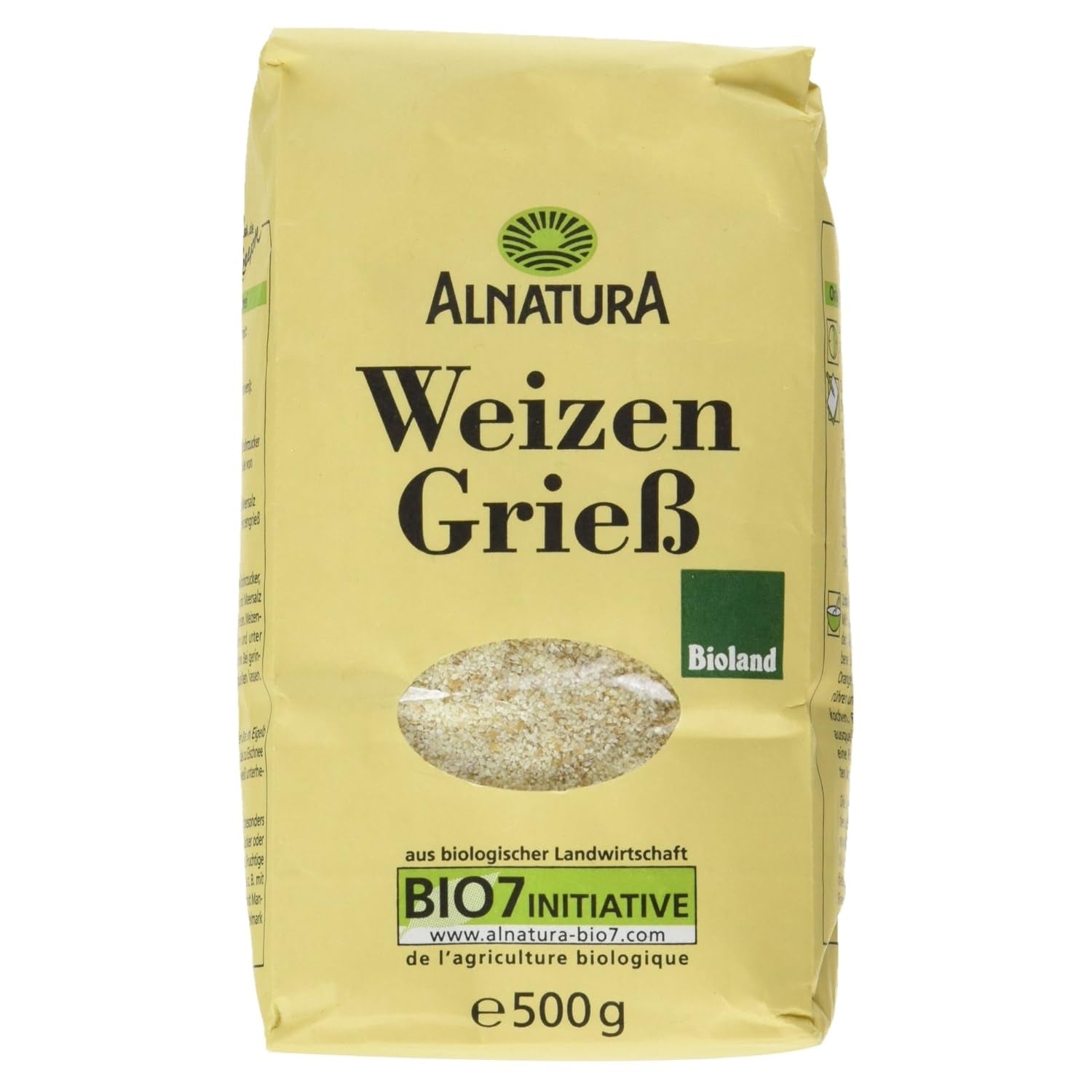 Semola di grano biologico, 500 g (la confezione può variare)