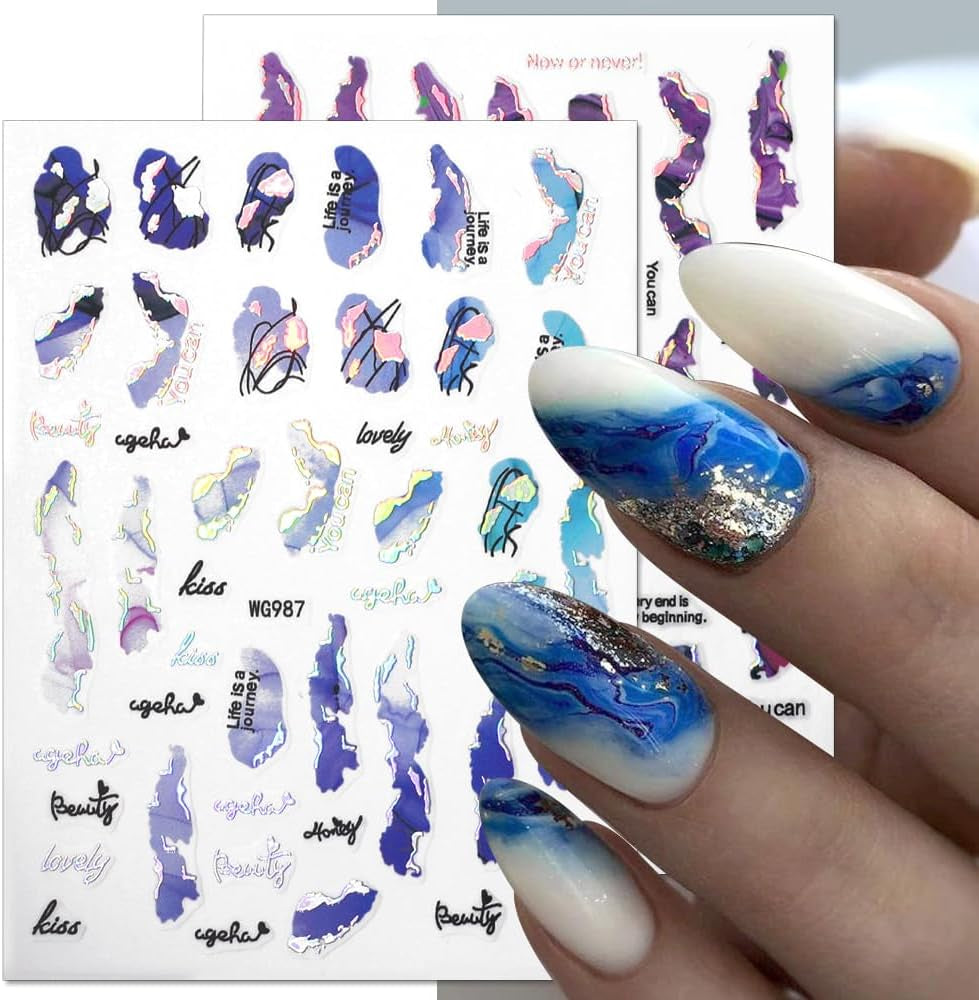 Adesivi per unghie in marmo 6 colori adesivi autoadesivi argento bronzer adesivi per unghie in marmo sbocciato Adesivi per unghie in marmo 3D accessori di design adesivi per nail art set di adesivi per unghie lamina per unghie