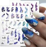 Adesivi per unghie in marmo 6 colori adesivi autoadesivi argento bronzer adesivi per unghie in marmo sbocciato Adesivi per unghie in marmo 3D accessori di design adesivi per nail art set di adesivi per unghie lamina per unghie