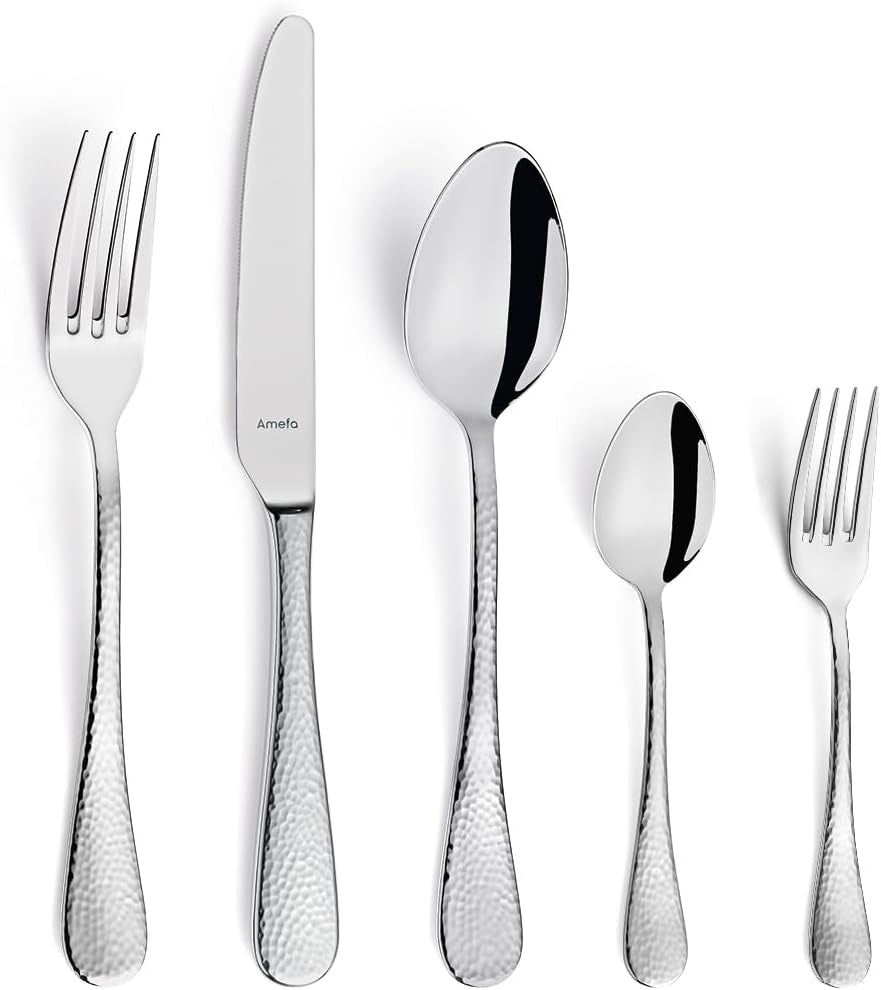 Set posate Amefa Sierra 6 persone | Cucina in acciaio inossidabile 18/10 in 24 parti Naty Shop 30 pezzi / 6 persone