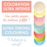 Scrapcooking - Set di 9 coloranti alimentari pastello - Blu, Giallo, Corallo, Rosa, Turchese, Verde lime, Bianco, Verde acqua, Rosa cipria - Polvere colorante commestibile per torte, muffin, macarons - 4272
