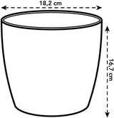 elho The Coffee Collection, pentola rotonda da interni, 18 cm, realizzata con fondi di caffè e plastica riciclata - marrone/marrone espresso