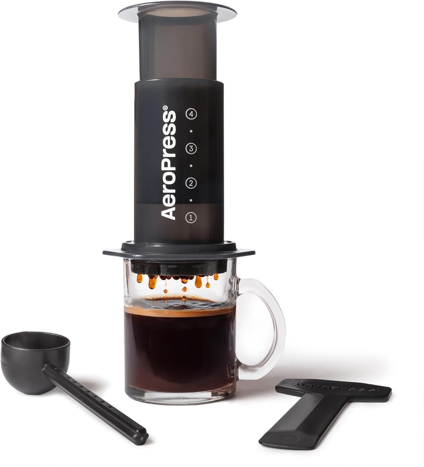 AeroPress Macchina per caffè ed espresso Originale, Caffettiera Portatile Livello Barista con Camera, Stantuffo e Filtri, Macchina per Caffè Rapido ed Espresso