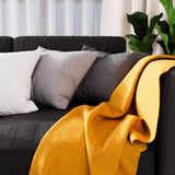 Soleil D'Ocre Plaid Adele, gettato dalla poltrona, Polycoton, Grigio, 140 X 200 Cm Letti e coperte Besuche den Soleil d'ocre-Store Giallo 140 X 200 Cm