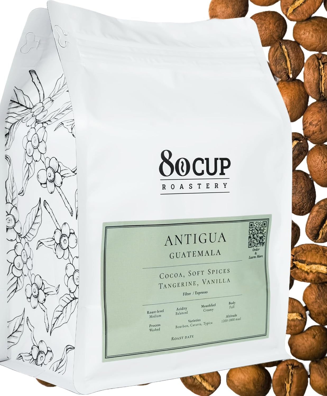 Tostato dopo l'ordine ~ Chicchi di caffè speciali più freschi | Torrefazione da 80 TAZZE | Guatemala Antigua, Monorigine(1kg) Spezialitäten Kaffeebohnen, Frisch Geröstet
