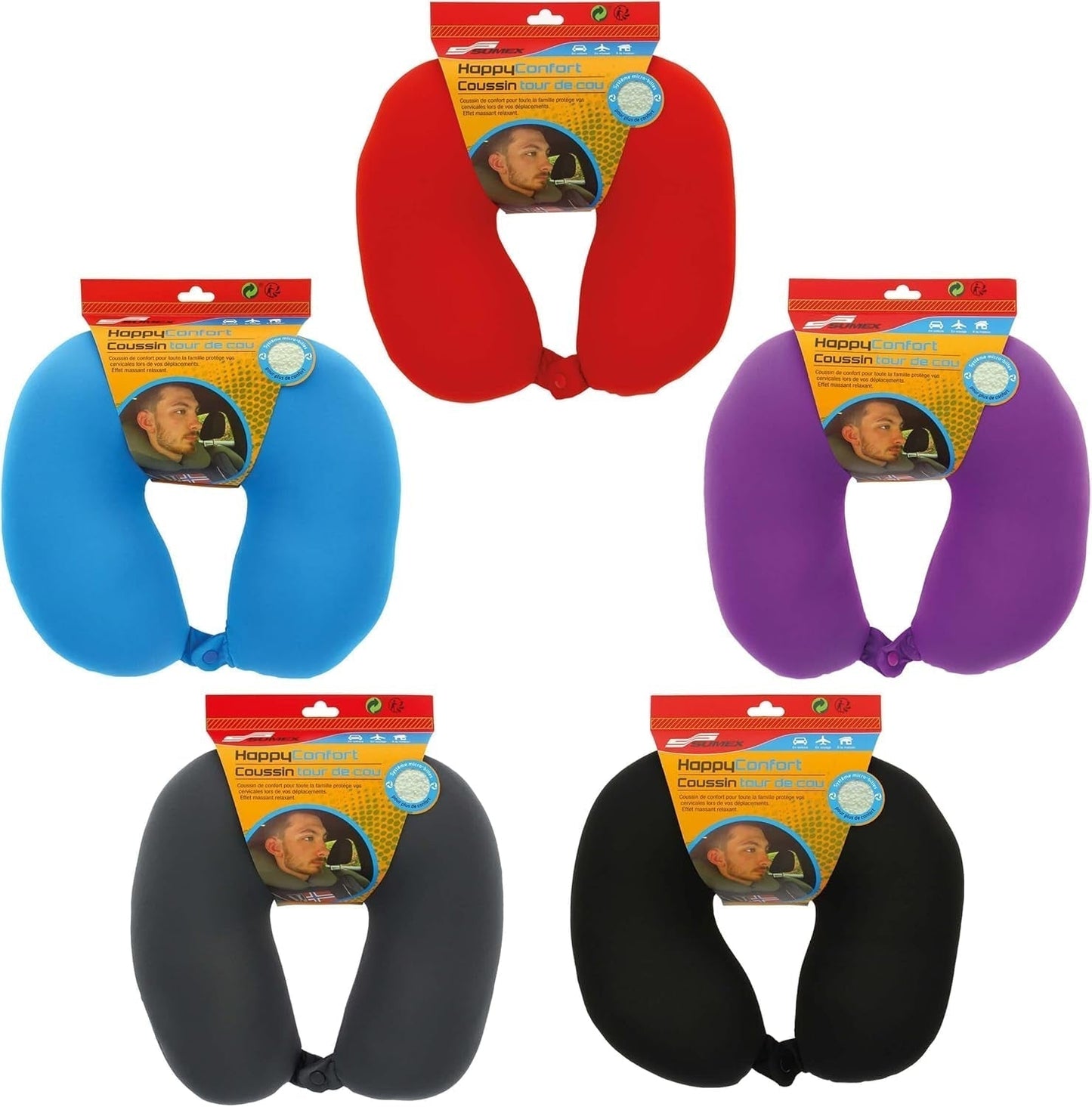 Sumex Cuscino Da Viaggio Cuscino Per Il Collo Per Bambini E Adulti A Forma Di U Ultra Morbido Lavabile Ideale Per I Viaggi Cuscini Da Viaggio Rossi Naty Shop