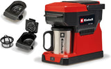 Macchina per caffè espresso a batteria Einhell TE-CF 18 Li-Solo Power X-Change (18 V, serbatoio dell'acqua da 240 ml, per caffè filtro e capsule di caffè, maniglia per il trasporto, inclusa tazza di caffè con coperchio, senza batteria)