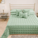 PETTI Artigiani Italiani - Copriletto singolo, copriletto double face, copriletto primaverile, blu notte, bianco, 100% Made in Italy