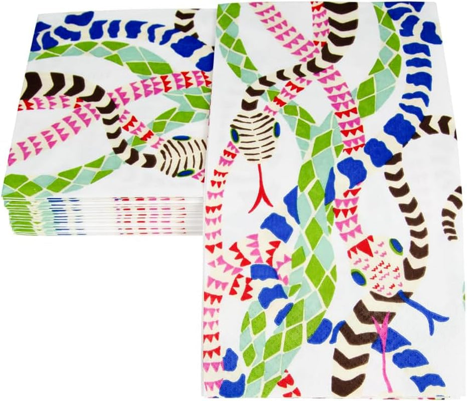 Tovaglioli ospite Serpentine, bianco, 15 per confezione
