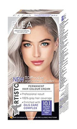 Color & Care tinta permanente per capelli 120ml, risultato professionale, copertura dei capelli grigi, arricchita con complessi di oli per la cura - Colore dei capelli a lunga durata (10.1 Super Light Ash Blonde) Naty Shop Hair Dye 10.1 Super Light Ash Blonde