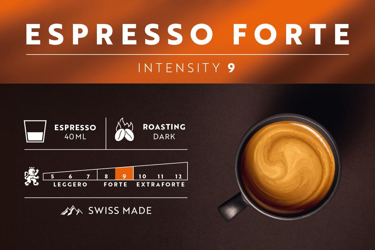 Café Royal Espresso Forte – Capsule di caffè compatibili Nespresso®, 100% Arabica, corposo, tostatura media, intensità 9/12, 36 capsule